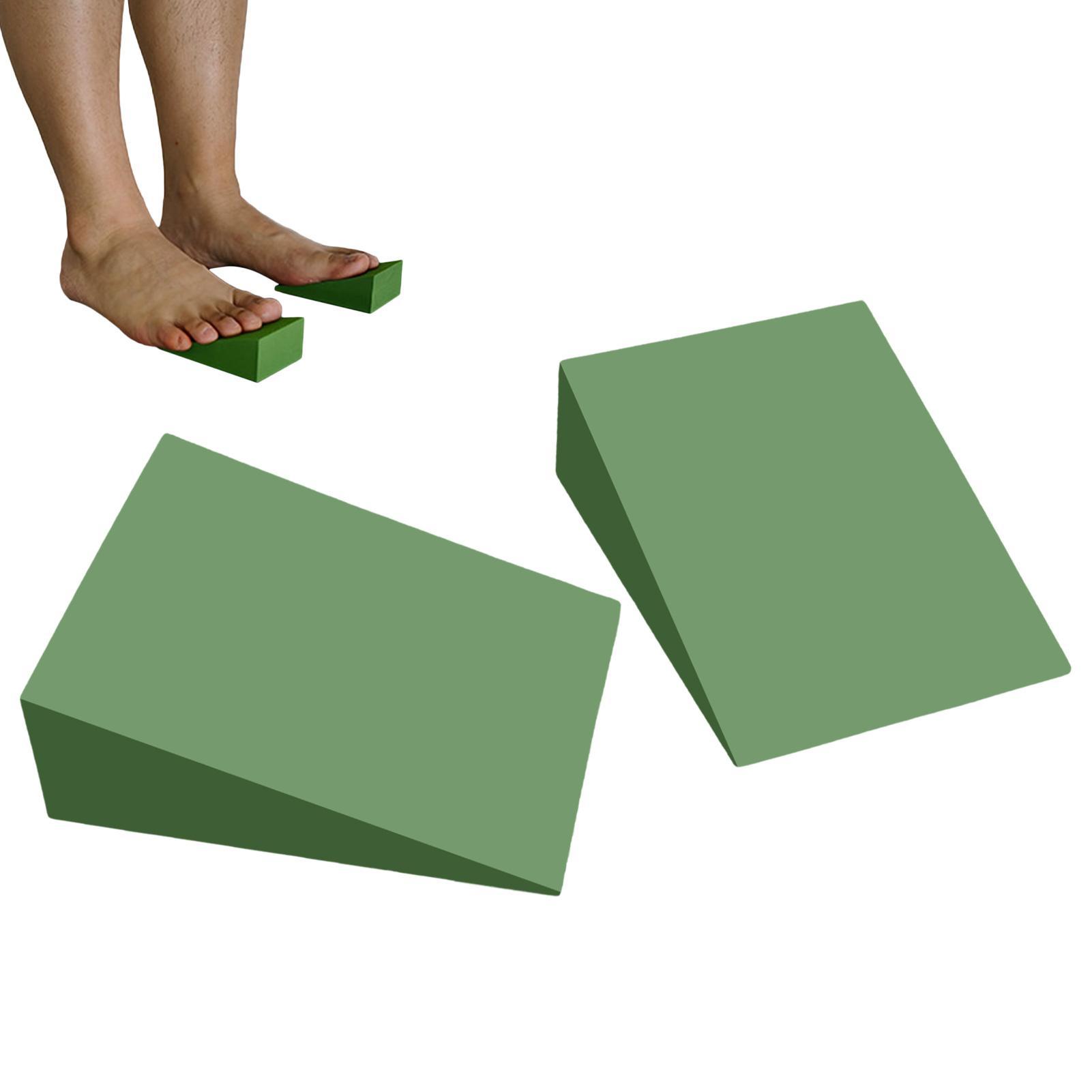 Pilates Yoga Block Exercises - บล็อกโยคะแบบลิ่ม 1 คู่ ทำจากโฟม EVA บล็อกโยคะแบบเอียงสำหรับยืดกล้ามเนื้อ
