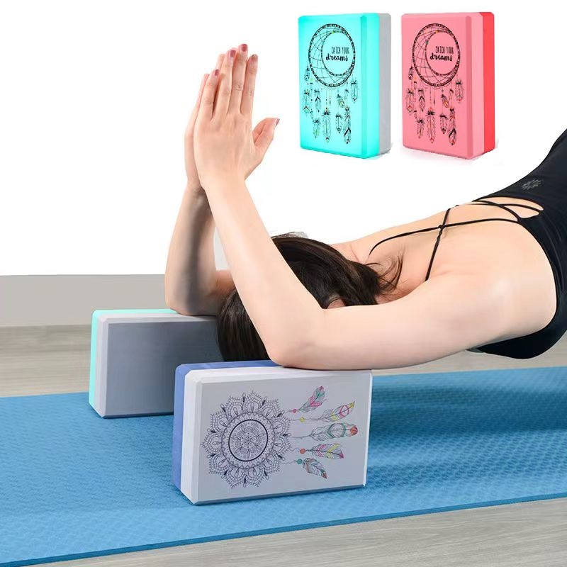 Pilates Yoga Block Exercises - บล็อคออกกำลังกายทำจากโฟม EVA มีสองสีเบาะ1PC260g สำหรับฝึกเล่นโยคะอุปกรณ์เสริมสำหรับอุปกรณ์ฟิตเนส