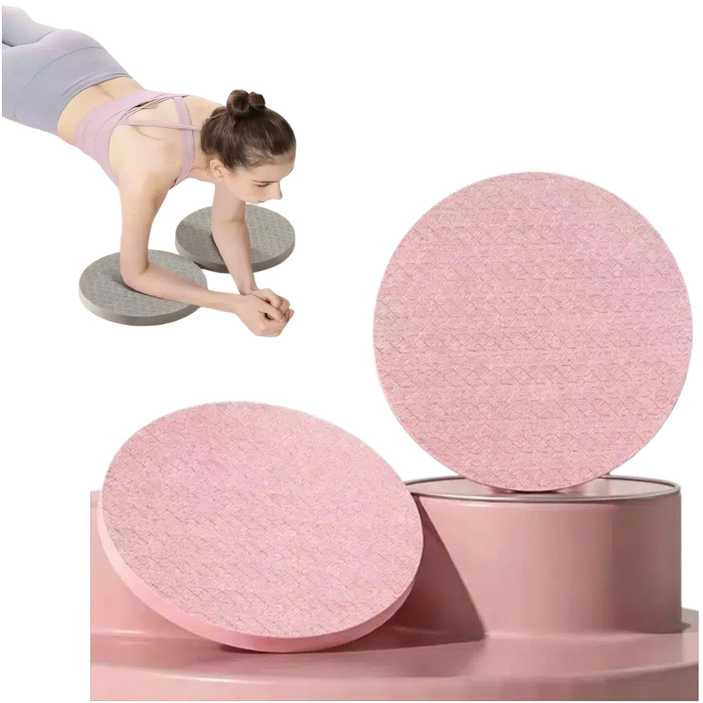 Pilates Yoga Knee Pads - แผ่นรองเข่าโยคะ 2 ชิ้น แผ่นรองเข่าพิลาทิส แผ่นรองกันลื่นสำหรับออกกำลังกาย ป้องกันการลื่นไถล