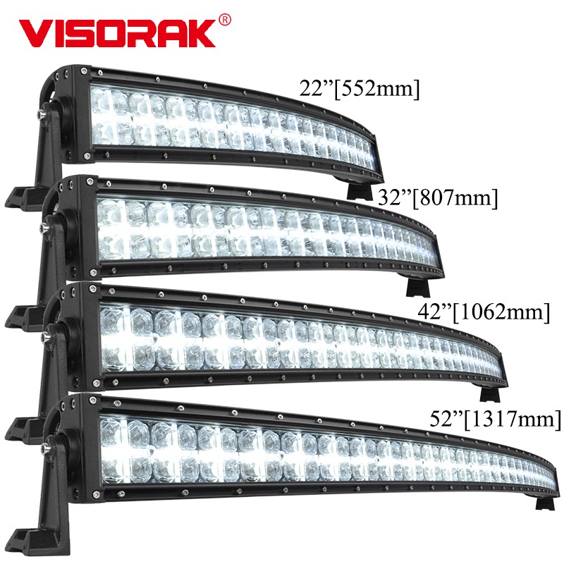 Head Racket Boom - ไฟสปอร์ตไลท์ LED แบบโค้งสำหรับติดหลังคารถบรรทุก ขนาด 22 32