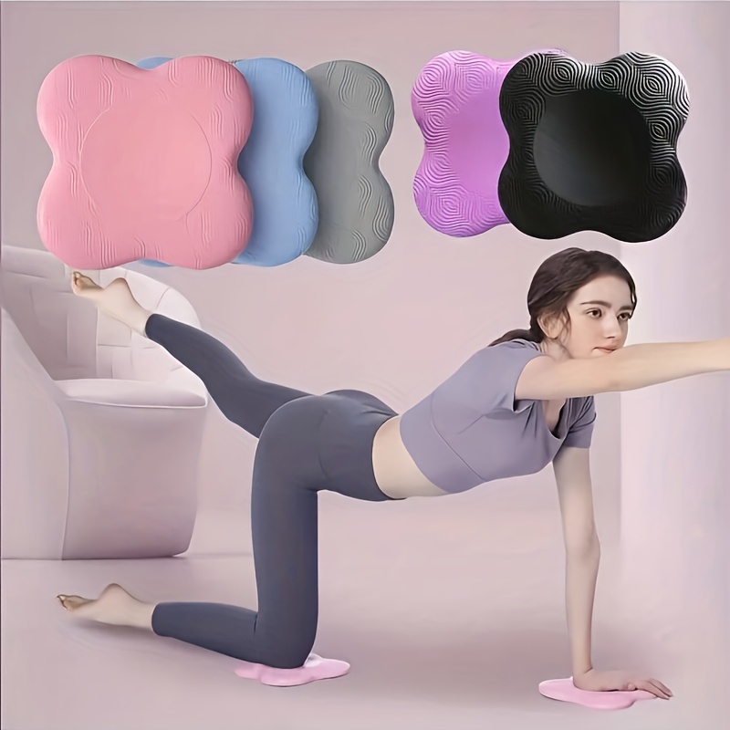 Pilates Yoga Knee Pads - แผ่นรองเข่าโยคะกันลื่นแบบหนา 2 ชิ้น แผ่นรองเข่าพิลาทิส โยคะ แผ่นรองเข่าฟิตเนสแบบคืนตัวช้า