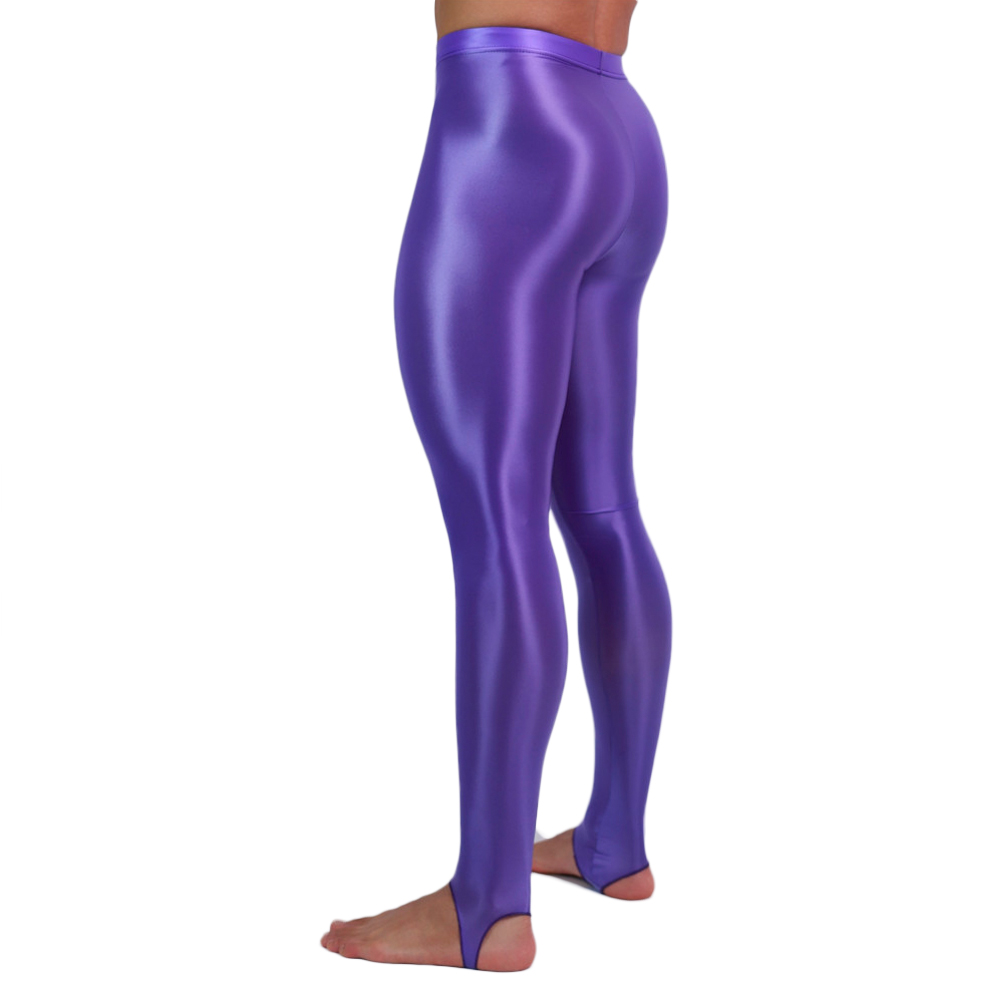 Pilates Yoga Leggings - กางเกงเลกกิ้งผู้ชายทรงสลิม ผ้ายืด เงา บาง โปร่งแสง ใส