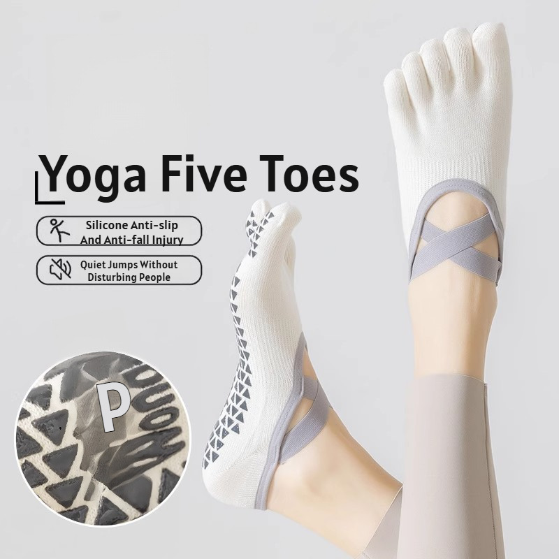 Yoga Pilates Yoga - ถุงเท้าโยคะแบบบางสำหรับฤดูร้อน ถุงเท้าโยคะกันลื่นแบบพิเศษสำหรับกีฬาในร่ม ถุงเท้าโยคะแบบบางสำหรับพิลาทิส