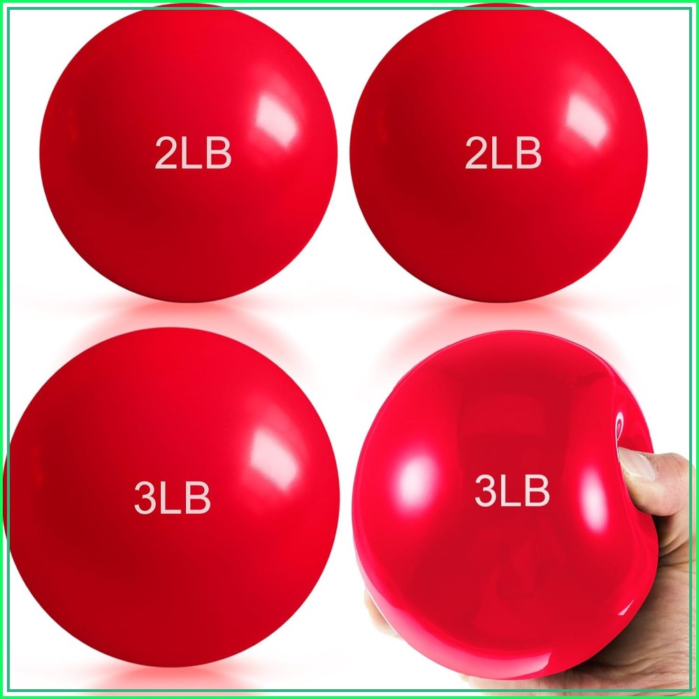 Pilates Toning Ball - ลูกบอลออกกำลังกายแบบมีน้ำหนัก 1 ปอนด์-5 ปอนด์ สำหรับออกกำลังกาย พิลาทิส