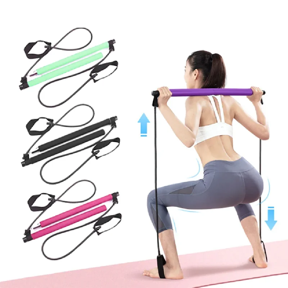 Pilates Yoga Combined - บาร์พิลาทิสอเนกประสงค์ บาร์ออกกำลังกายแบบรวม โยคะ สายดึงขยายกล้ามเนื้อหน้าอก สายยืดหลัง สายยืดหยุ่น