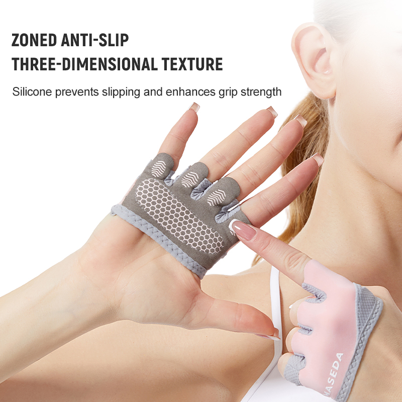 ถุงมือฟิตเนสแบบไร้นิ้วคู่หนึ่ง - Yoga Pilates Yoga บทวิจารณ์และราคา