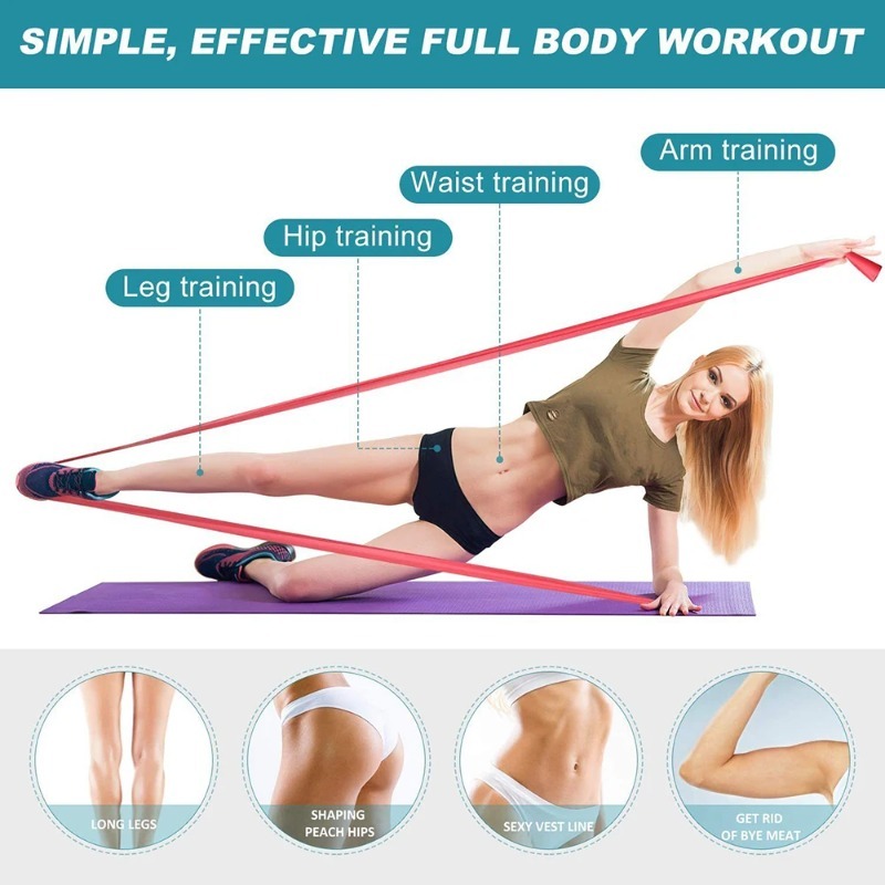 ยางยืดออกกำลังกายจากน้ำยางธรรม - Pilates Yoga Home Workout บทวิจารณ์และราคา