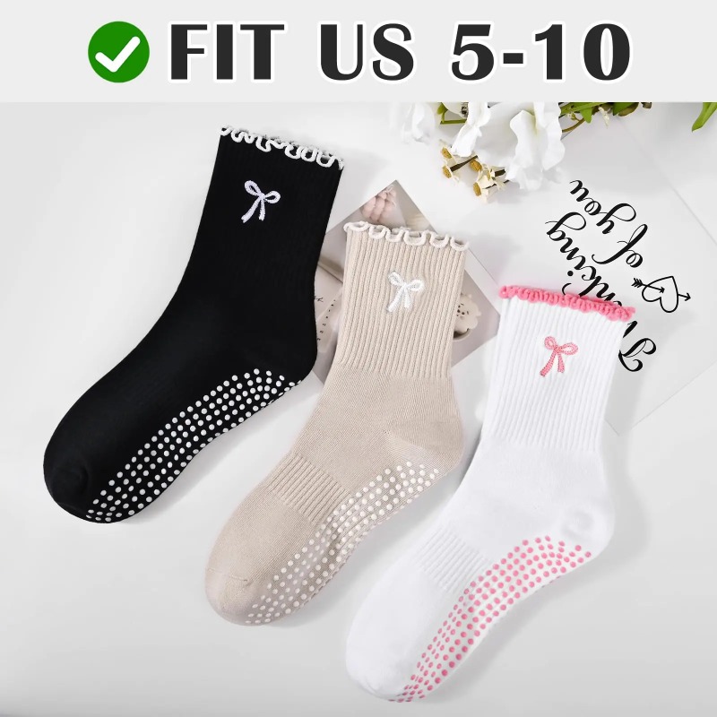 ถุงเท้าโยคะมืออาชีพ สายรัดผ้าฝ - Yoga Pilates Yoga บทวิจารณ์และราคา