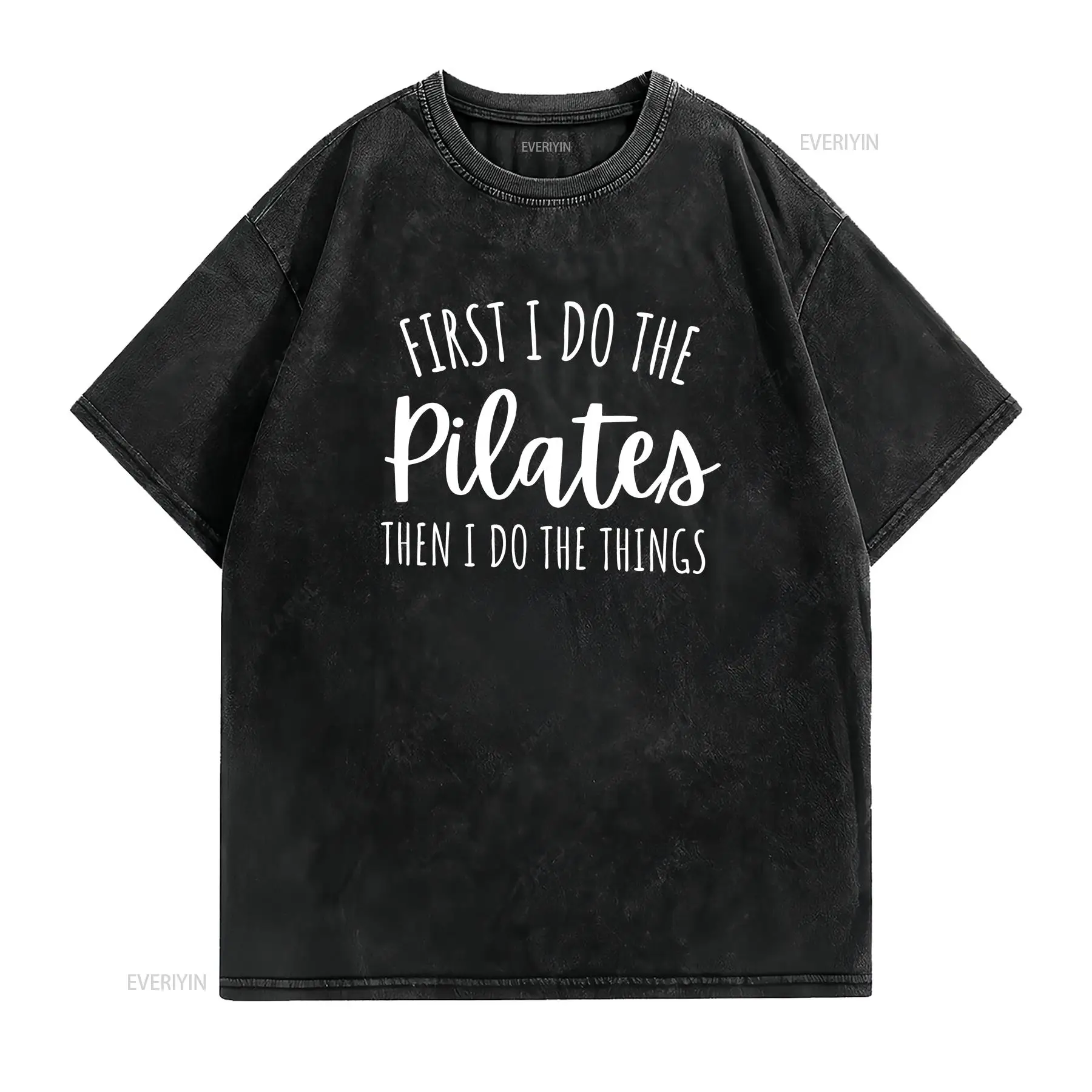 เสื้อยืด First I Do Pilates Th - Pilates Yoga Instructor บทวิจารณ์และราคา