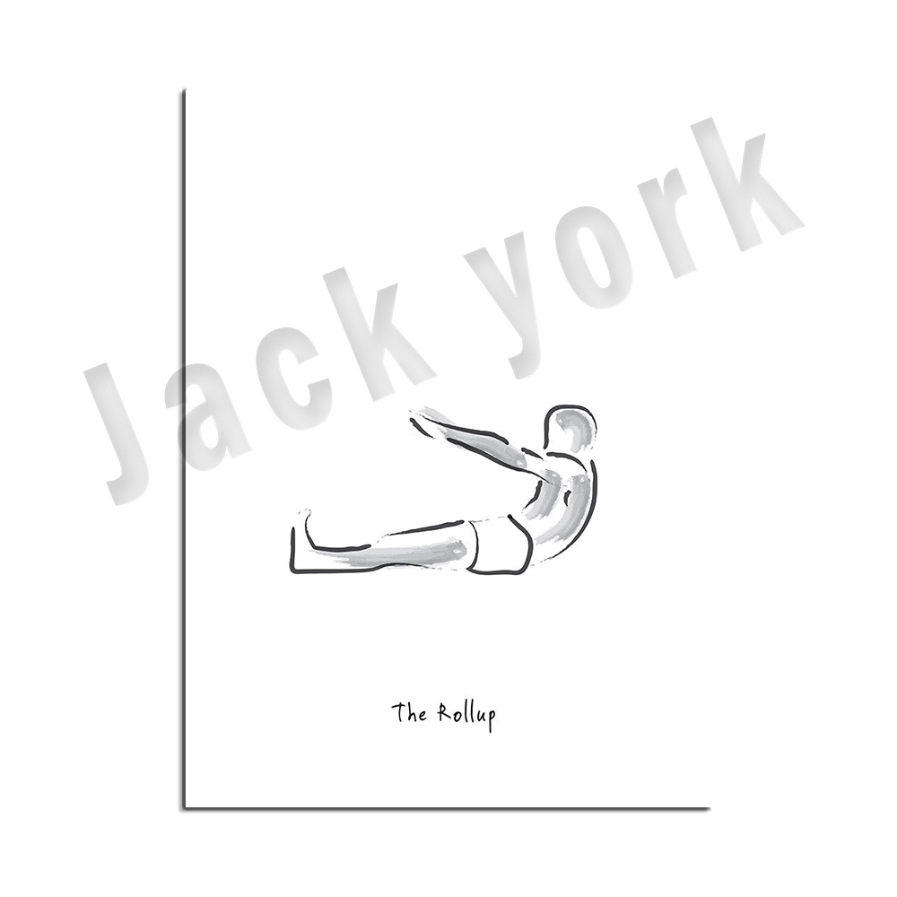โปสเตอร์ภาพกราฟิกขาวดำเกี่ยวกั - Pilates Yoga Combined บทวิจารณ์และราคา