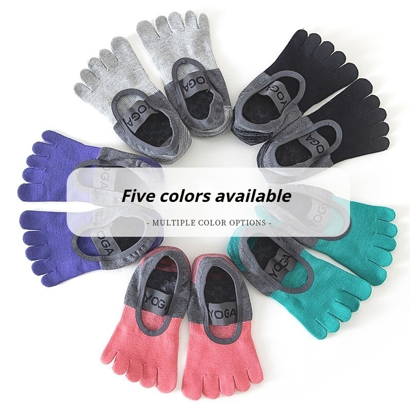 ถุงเท้าพิลาทิสกันลื่นแบบห้านิ้ - Yoga Pilates Yoga บทวิจารณ์และราคา