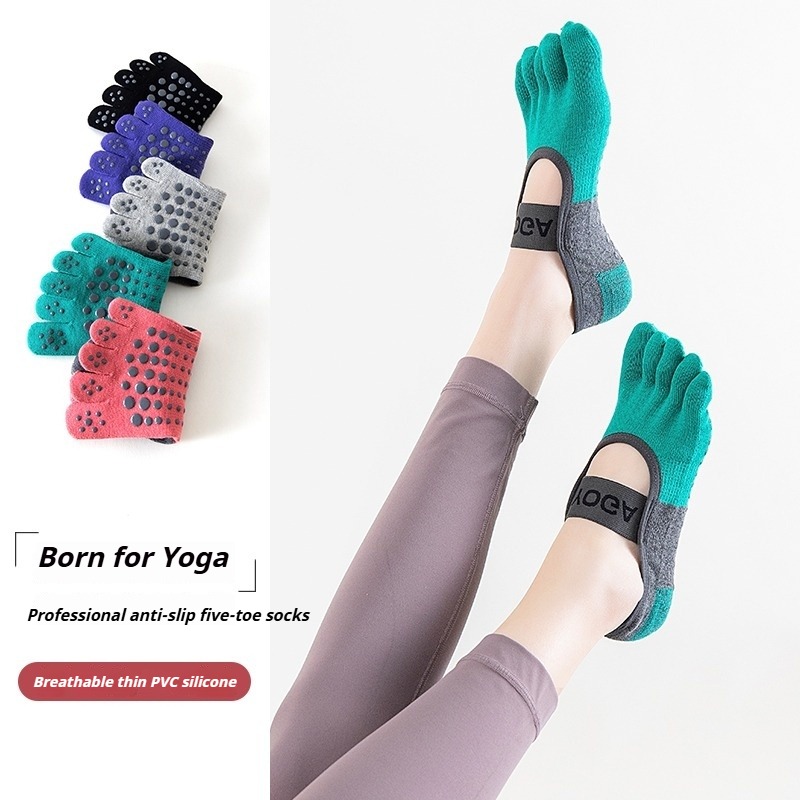ถุงเท้าพิลาทิสกันลื่นแบบห้านิ้ - Yoga Pilates Yoga บทวิจารณ์และราคา