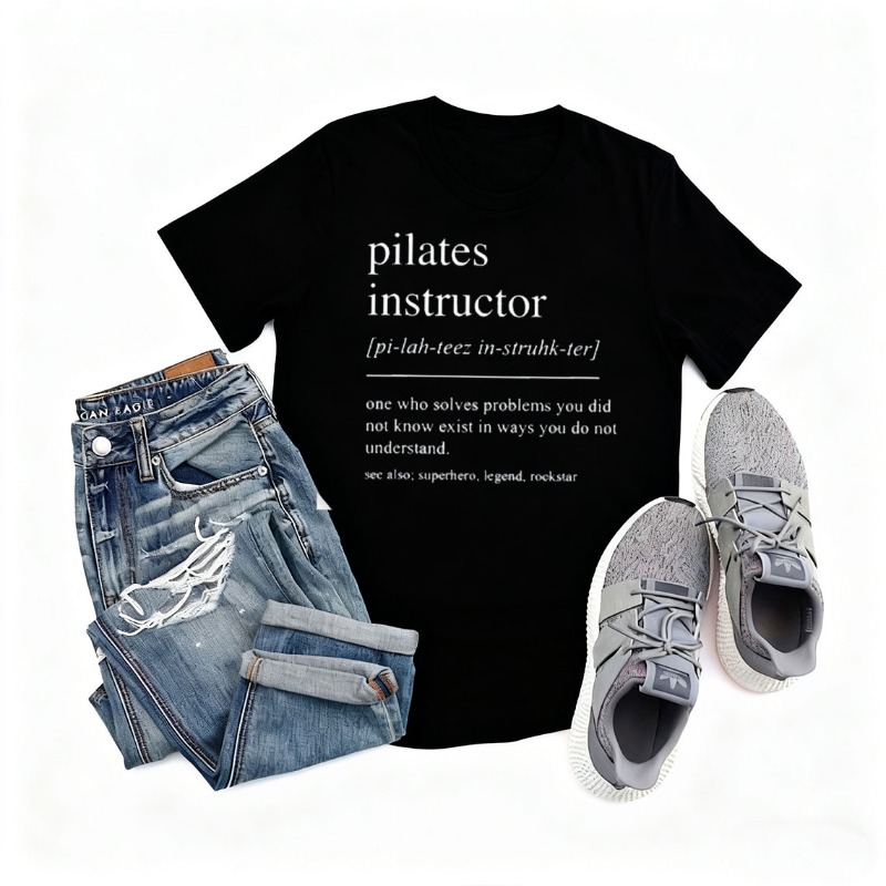 เสื้อยืดผ้าฝ้ายสำหรับผู้สอนพิล - Pilates Yoga Instructor บทวิจารณ์และราคา