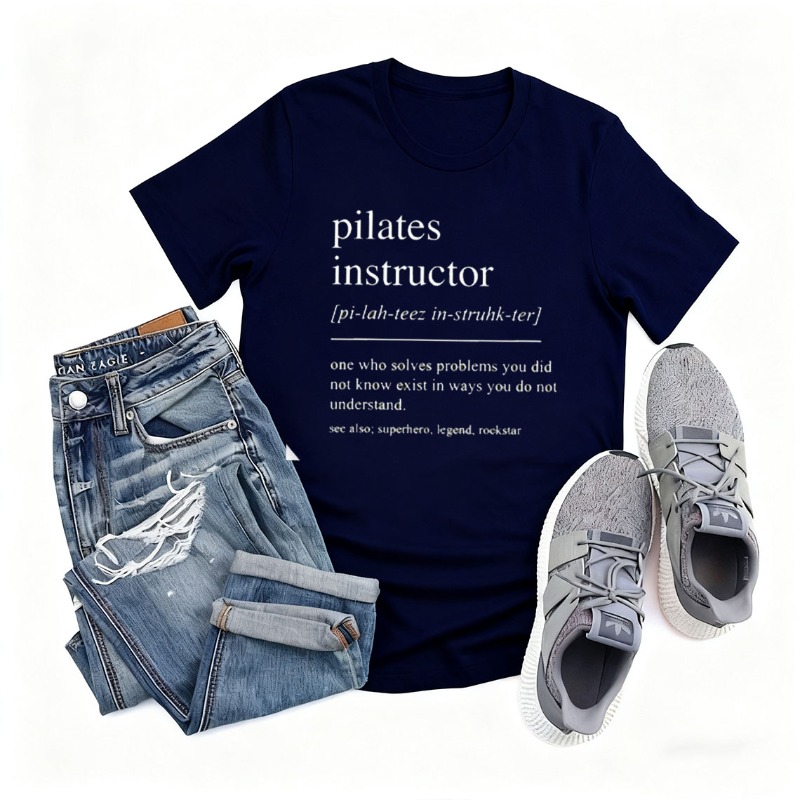 เสื้อยืดผ้าฝ้ายสำหรับผู้สอนพิล - Pilates Yoga Instructor บทวิจารณ์และราคา