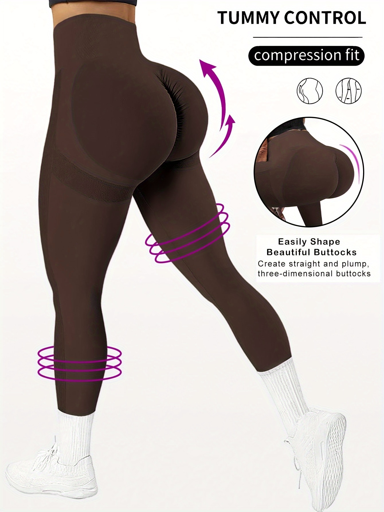 กางเกงโยคะเอวสูงไร้ตะเข็บสำหรั - Pilates Yoga Leggings บทวิจารณ์และราคา