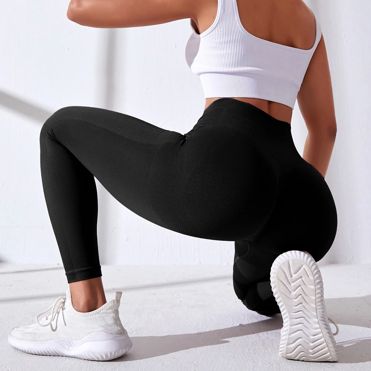 กางเกงโยคะเอวสูงไร้ตะเข็บสำหรั - Pilates Yoga Leggings บทวิจารณ์และราคา